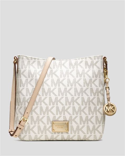 michael michael kors jet set monogram crossbody white|jet set travel crossbody.